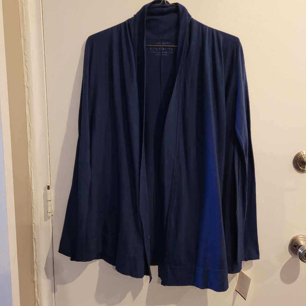 NWT Crossley Blue Shawl Cardigan Sz. S